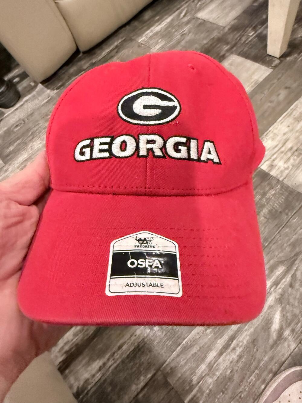 Georgia Bulldogs UGA Fan Favorite Red Adjustable Hat NCAA OSFA Cap